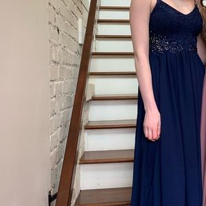 Blue long dress size 0
